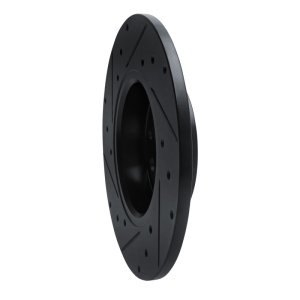 Alfa Romeo Tonale Brake Rotor (1) - Rear Right - R1 Concepts - Drilled & Slotted - Black - `15-`25